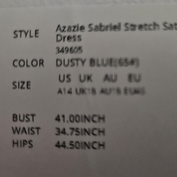 Beautiful Dusty Blue Azazie Dress - Picture 6 of 6